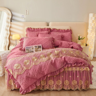 水晶绒加绒加厚保暖被套单件6x6双人被罩200x230珊瑚绒双面绒冬季