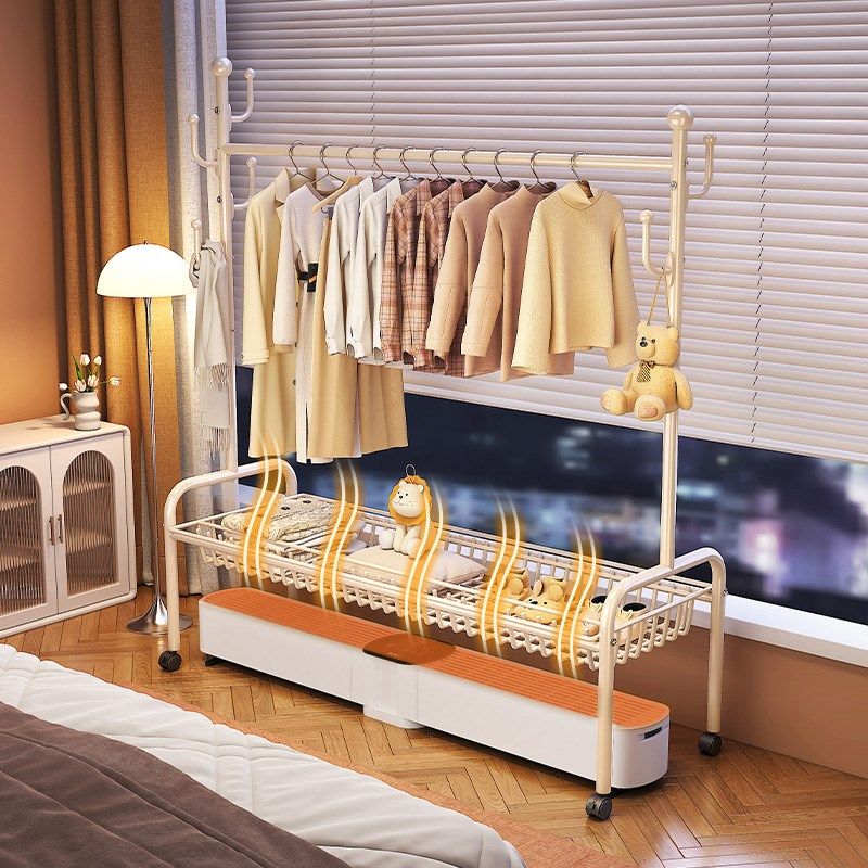 踢脚线取暖器烘衣架落地卧室家用地脚线电暖器支架烘干一体晾衣架