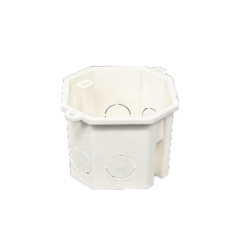 PVC八角自攻丝灯头盒预埋8型通用线盒阻燃家装暗盒暗装接线盒子