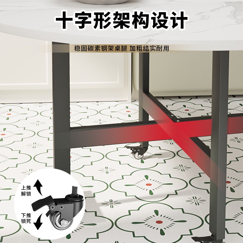 简易折叠圆桌子餐桌家用二人小户型便携折叠移动饭桌酒店商用大桌