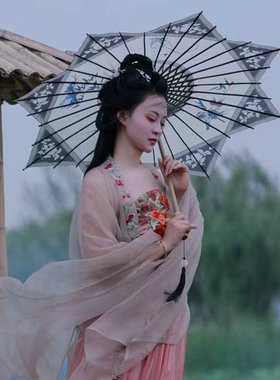 来图定制八角非遗手工艺桐油纸伞汉服摄影婚礼舞蹈装饰晴雨两用伞