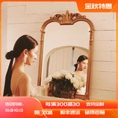 饰镜壁挂卫生间镜子 玄关壁炉装 法式 复古化妆镜智能浴室镜卧室欧式