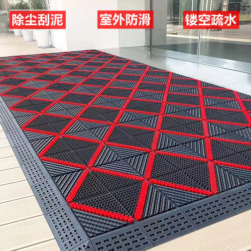 室外防滑进门地垫三合一塑料入户门垫酒店大堂迎宾商用垫除尘地毯