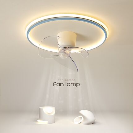 易芳现代简约led卧室灯小客厅灯隐形吊扇灯超薄吸顶灯饭厅书房灯