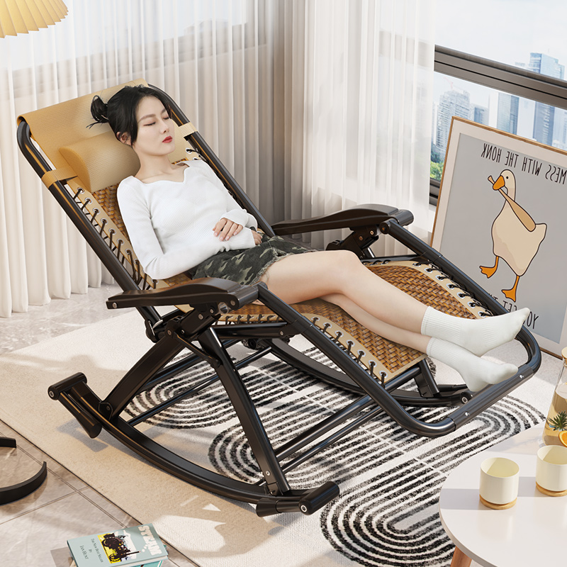 躺椅午休折叠椅子办公室午睡床靠背沙发懒人椅阳台家用休闲摇摇椅