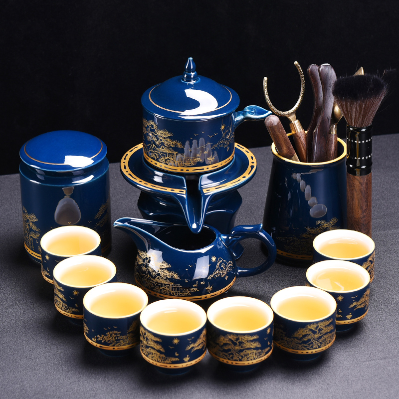 懒人功夫茶具套装家用高档客厅办公室会客半自动泡冲茶器茶壶茶杯