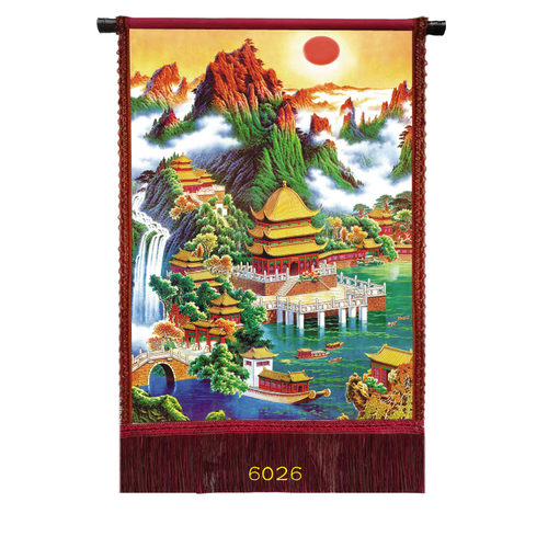 油画布  山水画 客厅装饰画