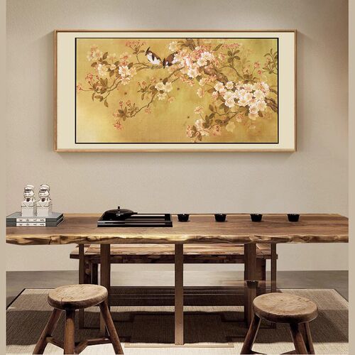 苏绣DIY套件初学 田园风花鸟图 40*77 客厅卧室办公室走廊刺绣画