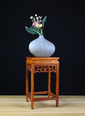花梨木小花架底座客厅玄关装饰木架子花瓶奇石摆件盆景底座木垫子