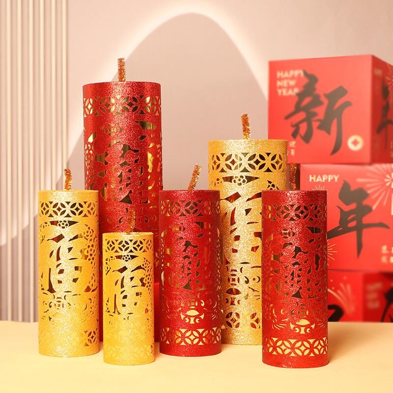 新年装饰坐炮蛇年炮竹摆件元旦春节场景布置酒店商场炮仗堆头道具
