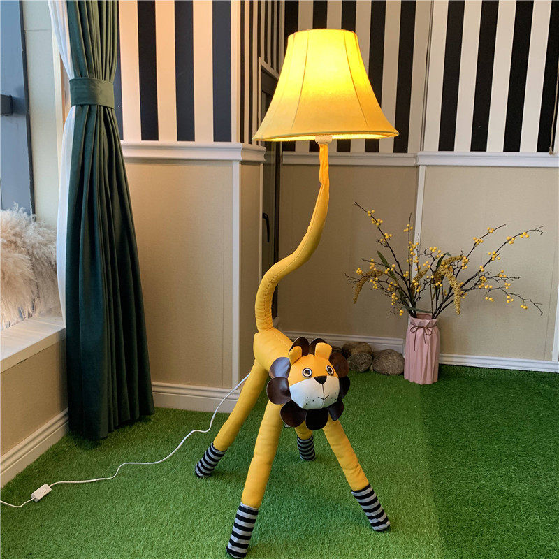 皮质卡通狮子动物落地灯创意温馨儿童房卧室调光遥控喂奶装饰台灯,家装灯饰光源,装饰落地灯,淘宝优惠券,粉丝福利购,淘宝优惠卷