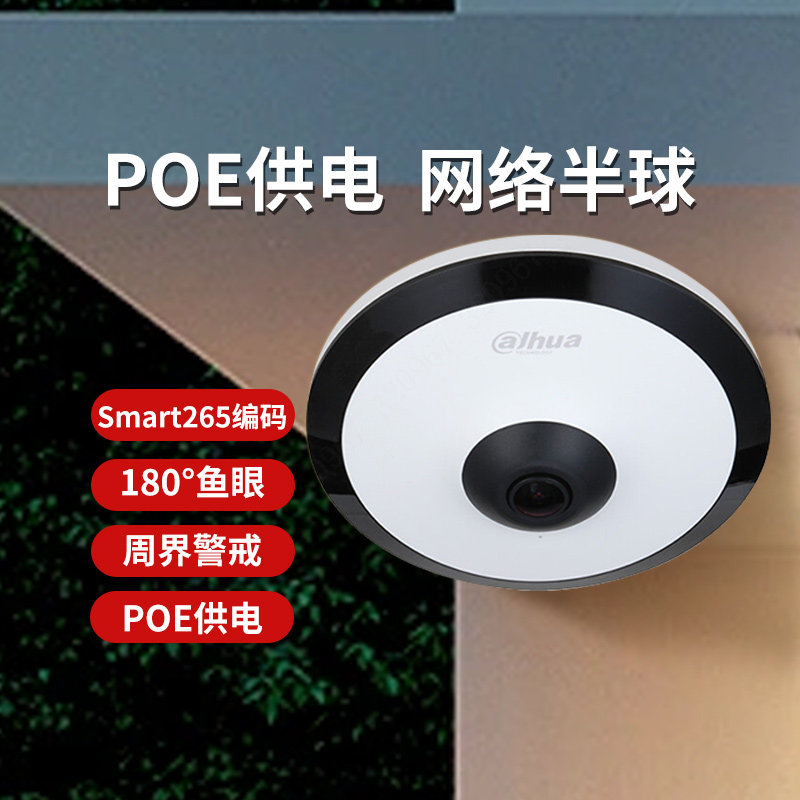 大华500万红外定焦鱼眼网络摄像机DH-IPC-EW4541-AS