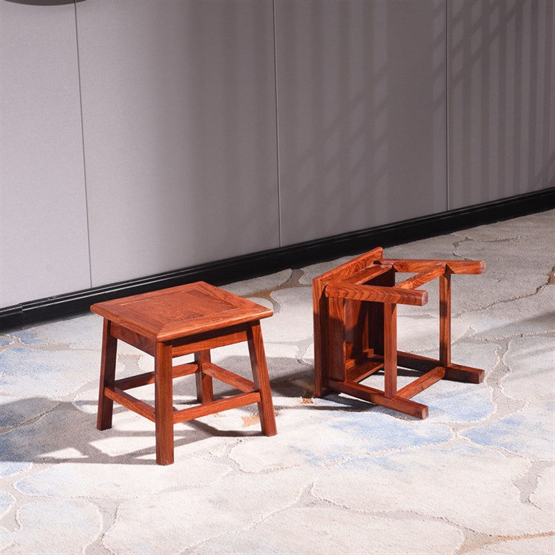 室内凳花梨木小凳子榫卯实木中式矮凳家用换鞋凳儿童方凳客厅板凳