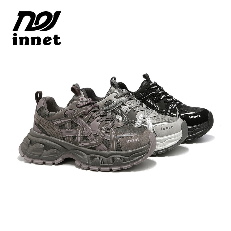 innet 老爹鞋子女士新2025年巨好看的秋冬流行爆款复古增高休闲鞋