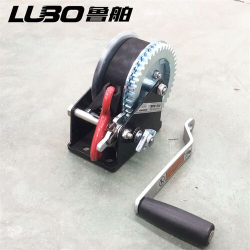 手摇绞盘绞车 编织带 1200\2000磅 便携式绞盘强力拖车绞盘配件