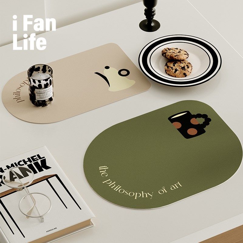 范店几何印象皮革西餐垫防水防油防烫隔热垫家用耐高温餐具垫碗垫,居家布艺,餐垫,淘宝优惠券,粉丝福利购,淘宝优惠卷