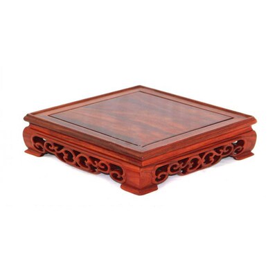 红木正方形印章图章玉玺实木底座摆件木质底座工艺品奇玉石头木托