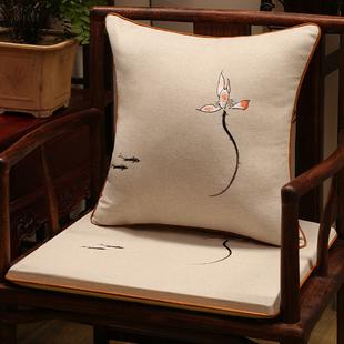 红木椅子坐垫中式沙发刺绣实木餐椅垫茶椅垫圈椅太师椅官帽椅防滑