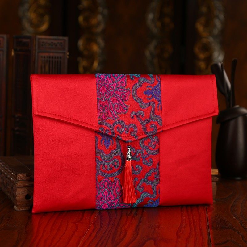 高档布艺礼袋特大号可装3W-6万元红包通用新年结婚利是封企业奖金