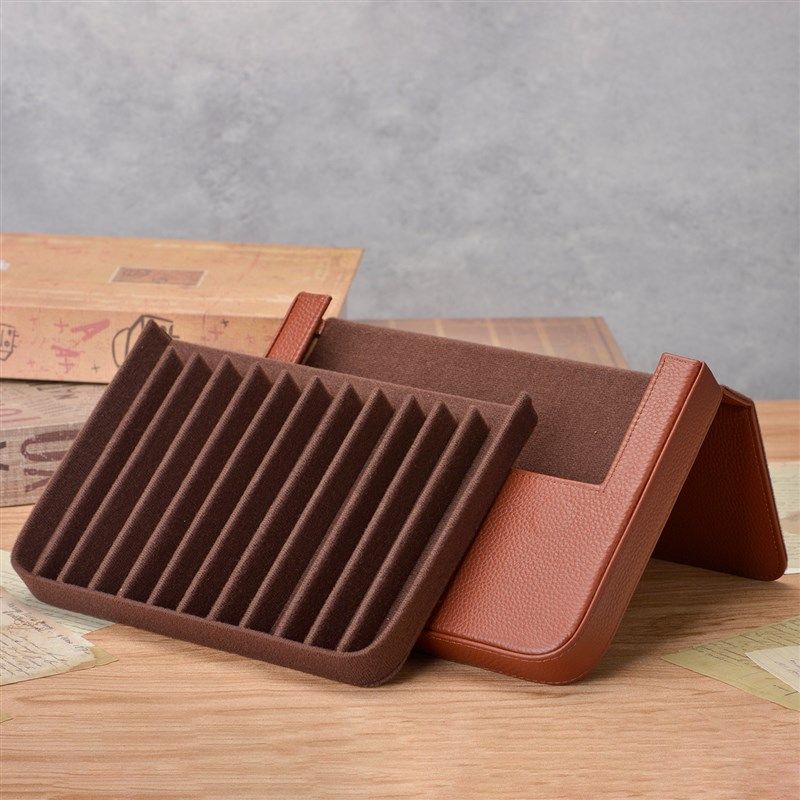 意斯华复古疯马皮头层牛皮12支装笔袋可拆卸磁吸抽屉式便捷钢笔盒,文具电教/文化用品/商务用品,笔袋,淘宝优惠券,粉丝福利购,淘宝优惠卷