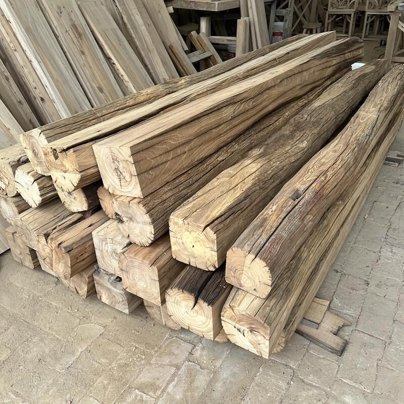 老榆木老木头旧木方防腐木实木方料木料原木旧木头凉亭立柱旧木头