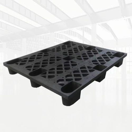 1210塑料黑色防静电叉车托盘电子零件塑料防潮板川字田字九脚物流