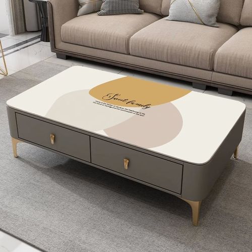 pvc软玻璃印花茶几桌垫防水防油防烫桌面垫电视柜长方形保护桌布