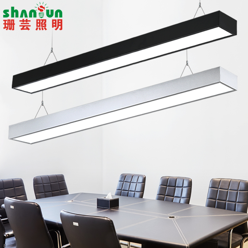 LED办公室长条吊灯长方形商场超市健身房网吧吊灯长条形方通灯具