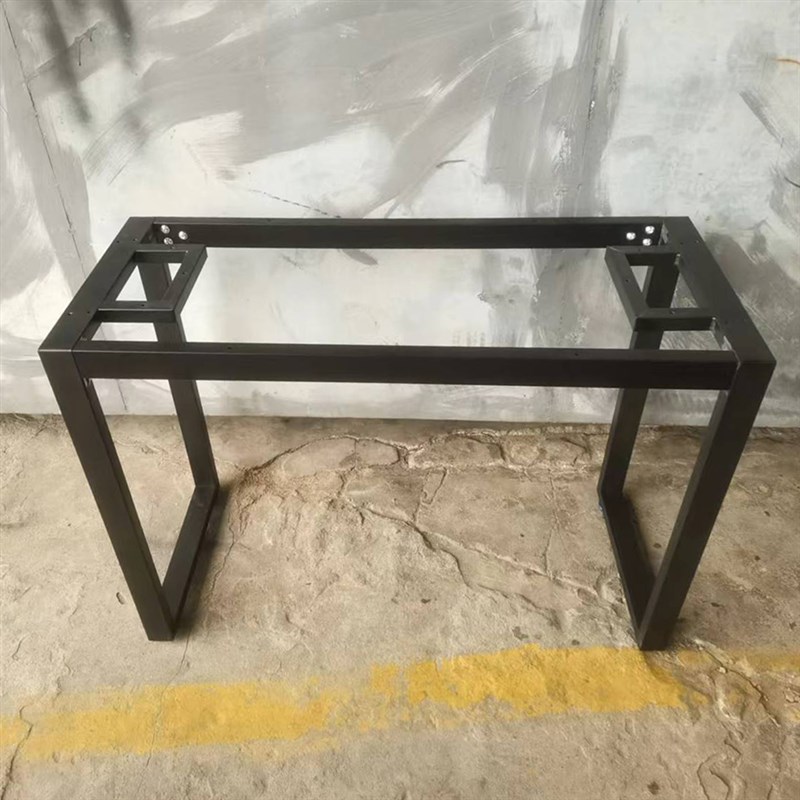 口字型办公会议桌脚书餐桌脚架大板茶几桌架金属铁艺桌腿支架定制