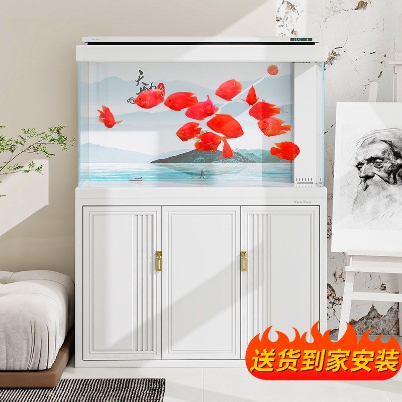 森森新款智能鱼缸底柜客厅超白玻璃大型底过滤免换水生态水族箱,宠物/宠物食品及用品,底柜/落地缸,淘宝优惠券,粉丝福利购,淘宝优惠卷