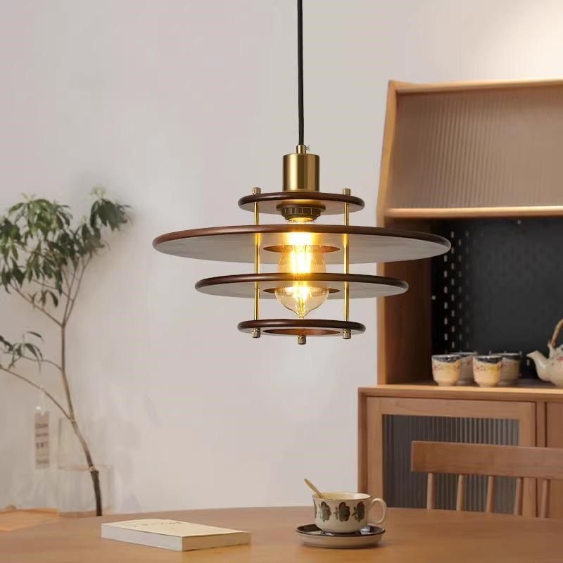 中古南洋风实木飞碟餐厅PH5吊灯胡桃木复古吧台餐桌民宿茶室灯具,家装灯饰光源,餐厅吊灯,淘宝优惠券,粉丝福利购,淘宝优惠卷