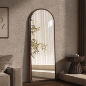 中古风全身镜落地镜家用穿衣镜复古客厅卧室试衣镜异形壁挂式 镜子