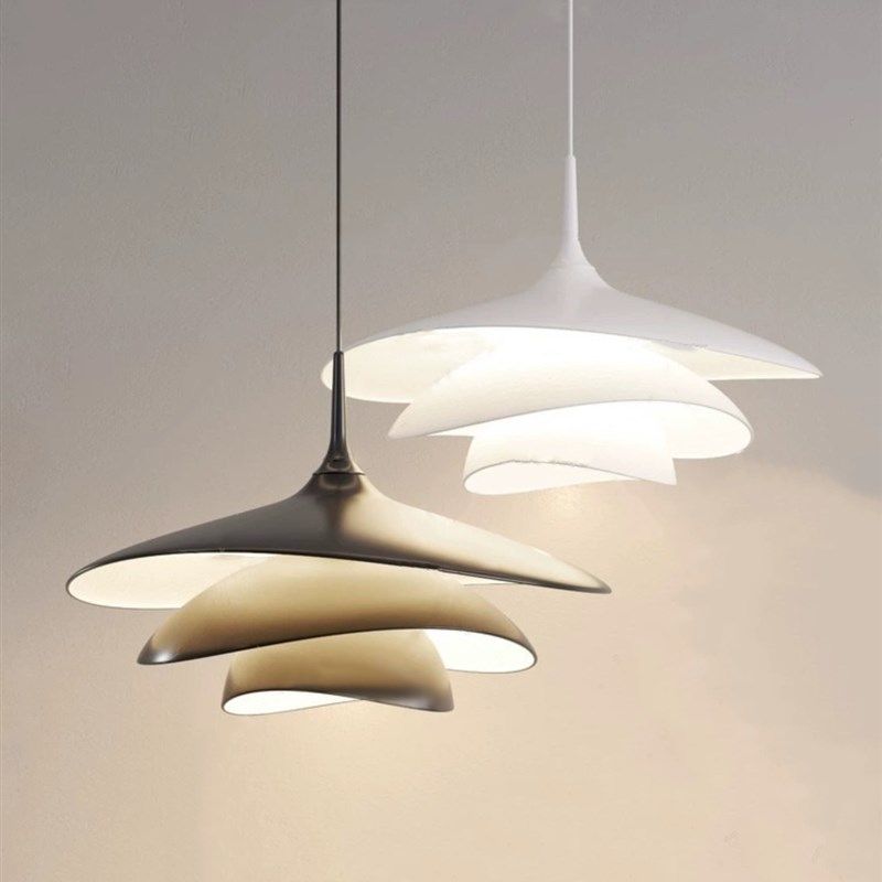 创意多层吊灯黑白三叠斗笠异形设计定制餐厅吧台,家装灯饰光源,餐厅吊灯,淘宝优惠券,粉丝福利购,淘宝优惠卷