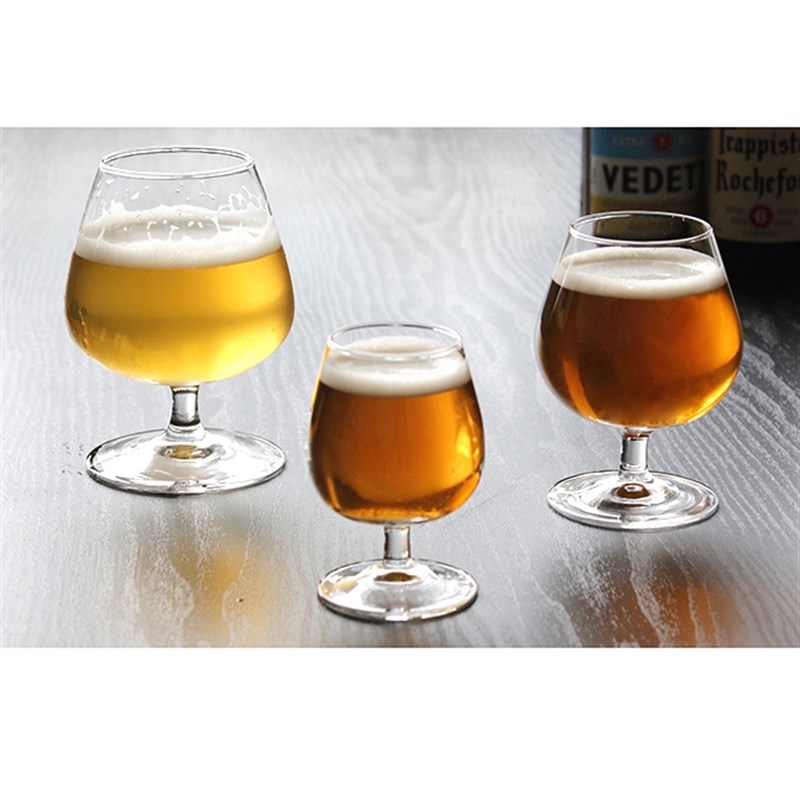 小容量酒托试饮品尝杯大肚郁金香精酿啤酒杯玻璃高脚杯白兰地杯