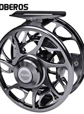 PROBEROS全金属渔轮 调节泄力渔线轮 中通矶竿筏轮前打轮 飞钓轮