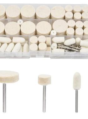 123PC羊毛抛光轮盒装 电磨吊磨机配件组合打磨抛光套