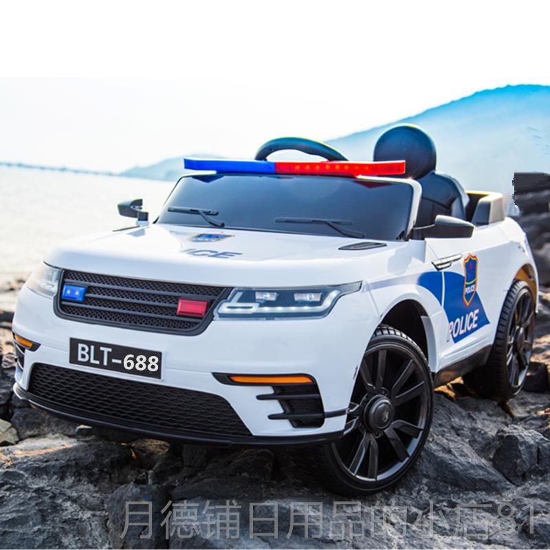 正品童电动警车儿具遥控摇摆汽车玩网四轮宝宝可坐男女四驱越野童