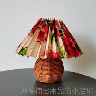 正品intage 间中古百褶式美桌台灯少女心民宿装V饰餐厅床头柜直播
