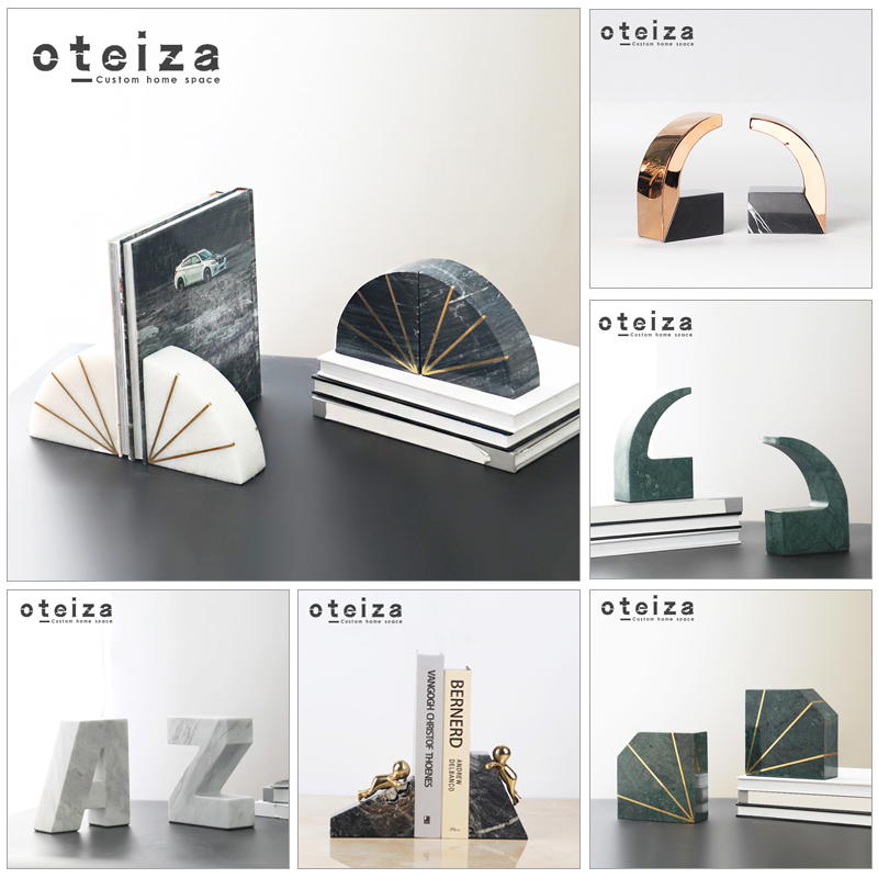 Oteiza创意大理石书档书立架书靠别墅会所样板间实用家居桌面摆设