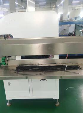 内外剥线扭编织穿热缩管烘烤穿外背热缩管切铝箔比剪