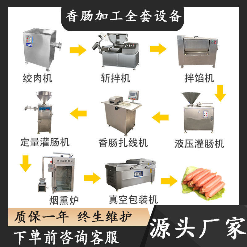 全自动蒜肠加工设备商用五香腊肠灌肠设备宝宝肠多功能灌肠设备