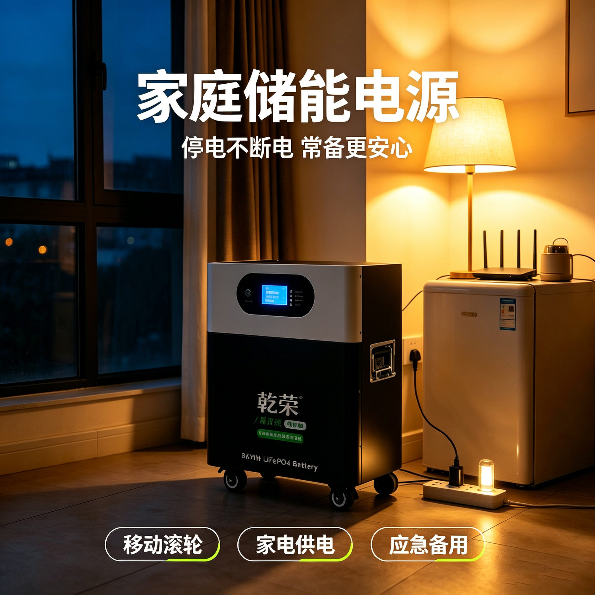 25.6V314AH家庭储能机新能源移动/壁挂式电源光伏发电储能一体机