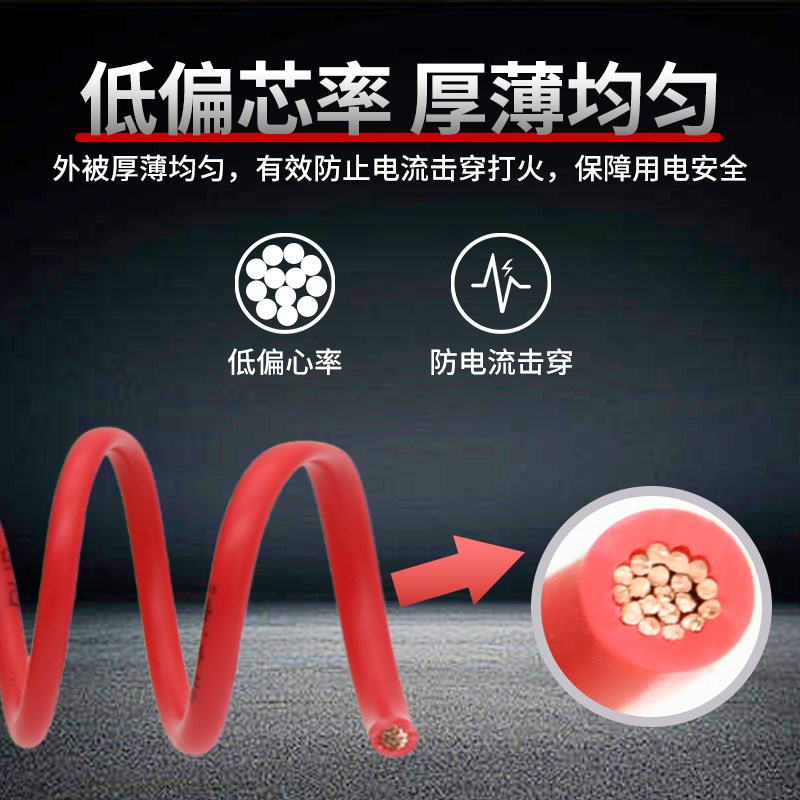 津达国标铜芯多股软电线 BVR1.5//平方电线家用多芯铜线软线