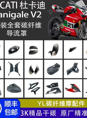 适用杜卡迪Panigale V2/S 899 1199 1299改装碳纤维外壳干碳配件