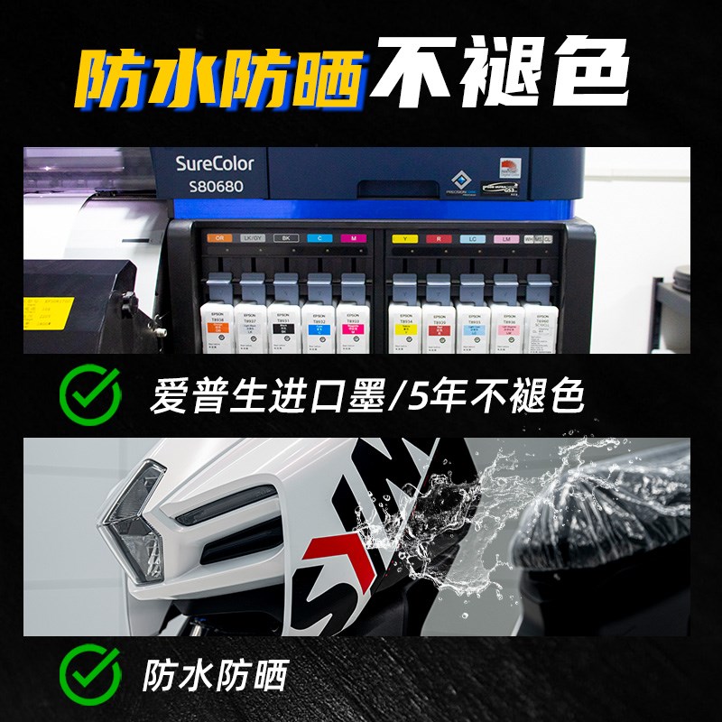 适用三阳曼巴1车头圆标贴纸拉花贴花改装防水新款版花版画