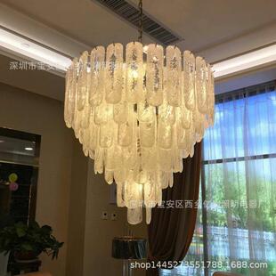 后现代软装设计师吊灯艺术水晶玻璃酒店大堂灯具简约个性轻奢灯饰