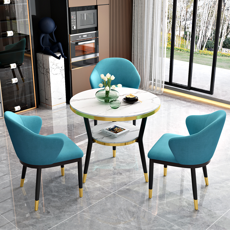 接待洽谈桌椅简约小户型餐桌休闲奶茶店咖啡厅谈判阳台小圆桌