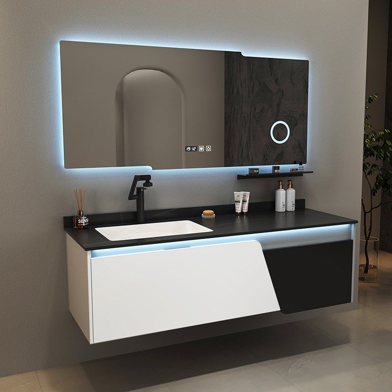 2024新款浴室柜陶瓷一体盆现代简约橡木卫生间洗漱台洗手洗脸盆柜