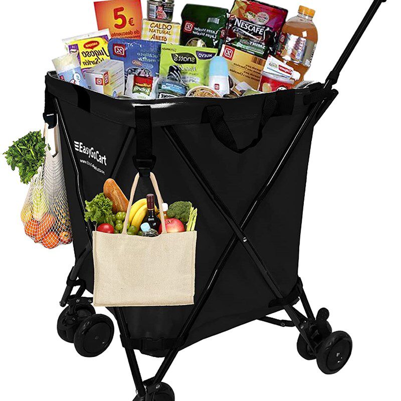 新品购物车手把加长5cm超市买菜手推车可折叠轻便助力车取快递收,收纳整理,便携购物车,淘宝优惠券,粉丝福利购,淘宝优惠卷