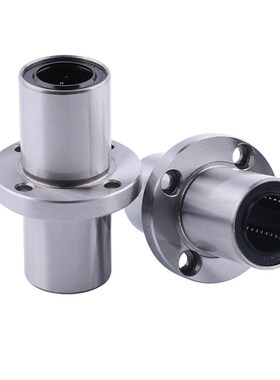 中型带法兰直线轴承LMF01/02-d6/d8/d10/d12/d16/d20/d25/d30镀镍